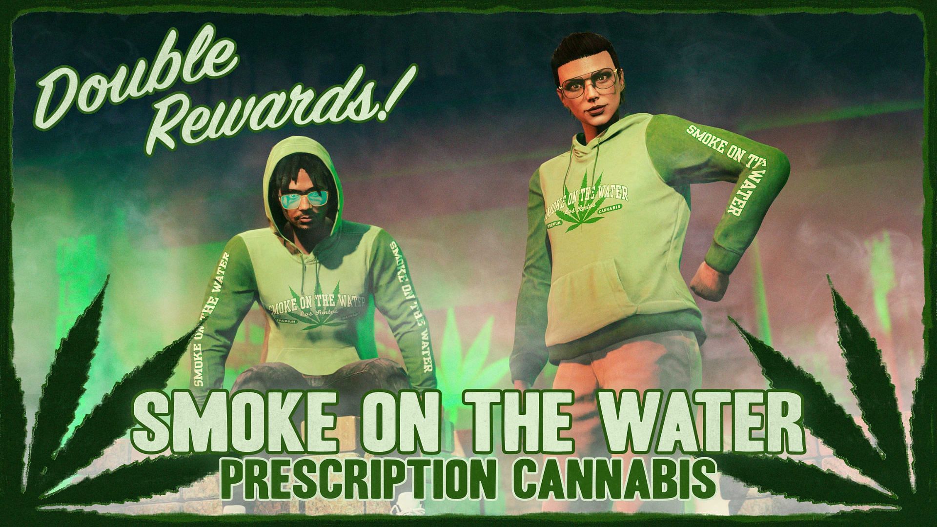 A promotional picture of the ongoing bonuses on the featured Money Fronts business (Image via Rockstar Games)